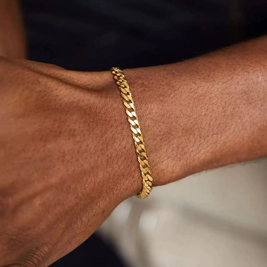 Retro Gold Cuban Bracelet – For Men & Women